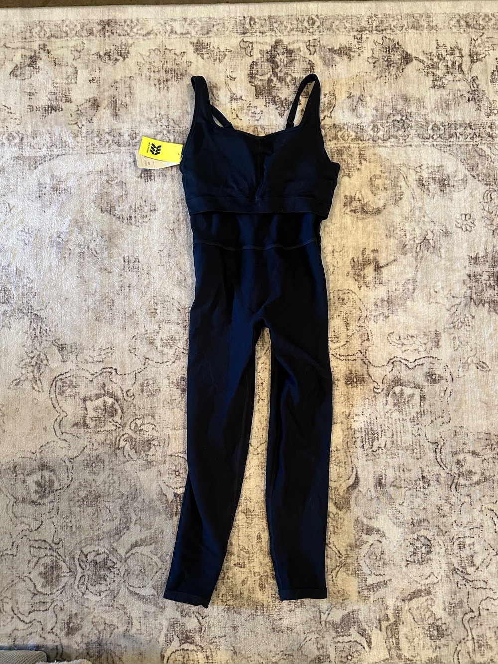 Target Black Seamless Bodysuit with Neon Lime Tag